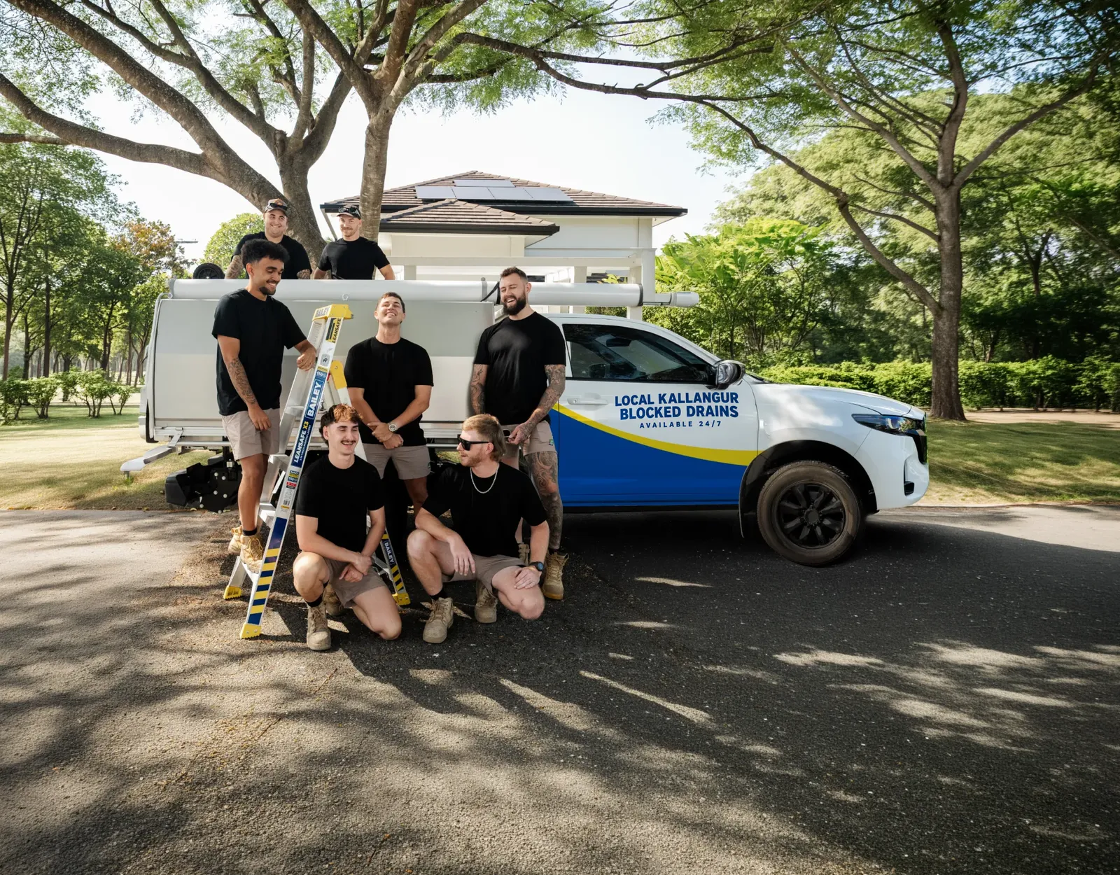 Local Kallangur Blocked Drains ute and team